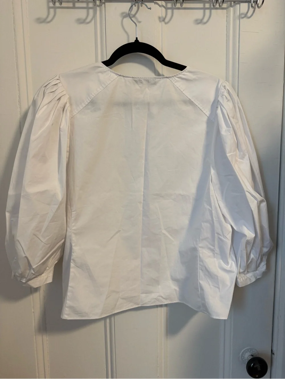 zara 100% cotton puff sleeve blouse